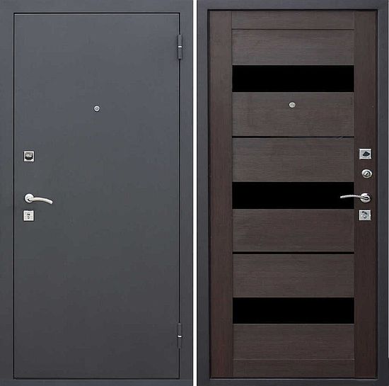 Дверь металлическая Гарда Муар Царга Темный кипарис