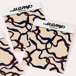 Ткань оксфорд 210 нейрографические узоры