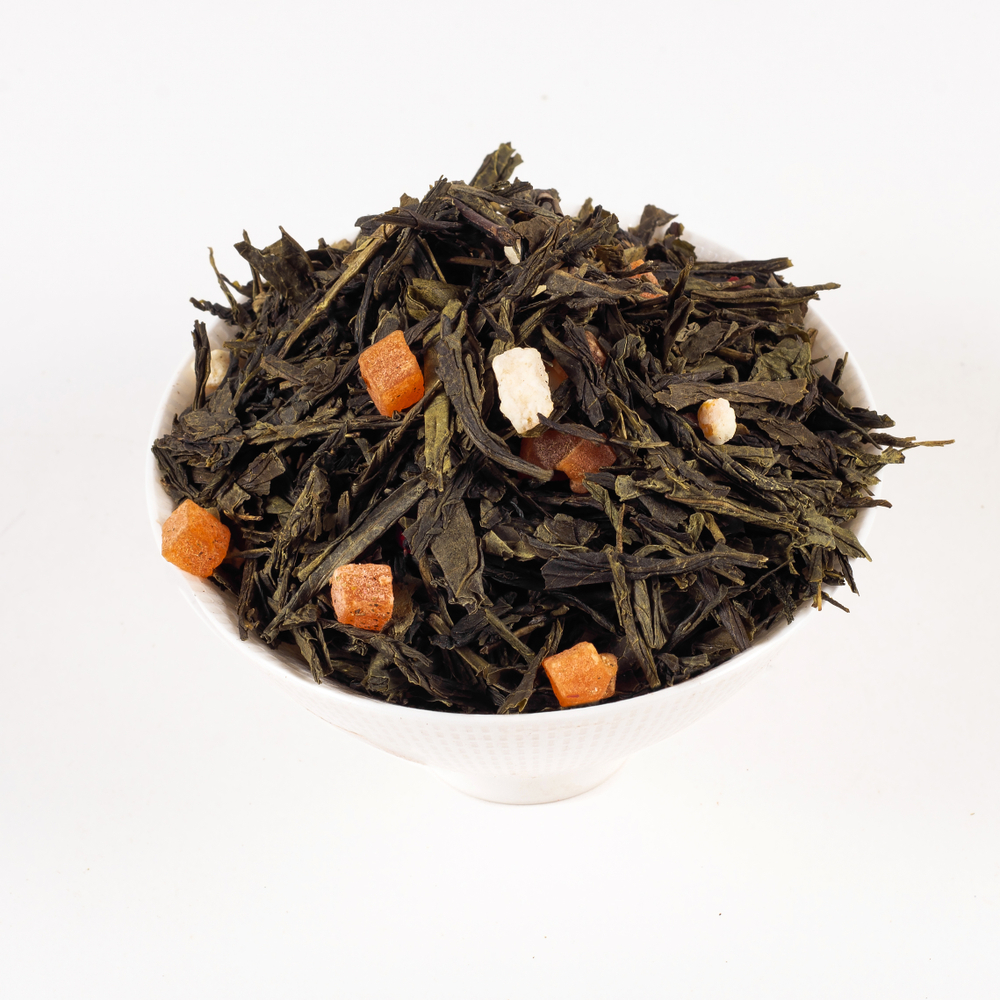 7792D Чай зеленый ароматизированный ПРЕМИУМ коллекция "Мандарин"