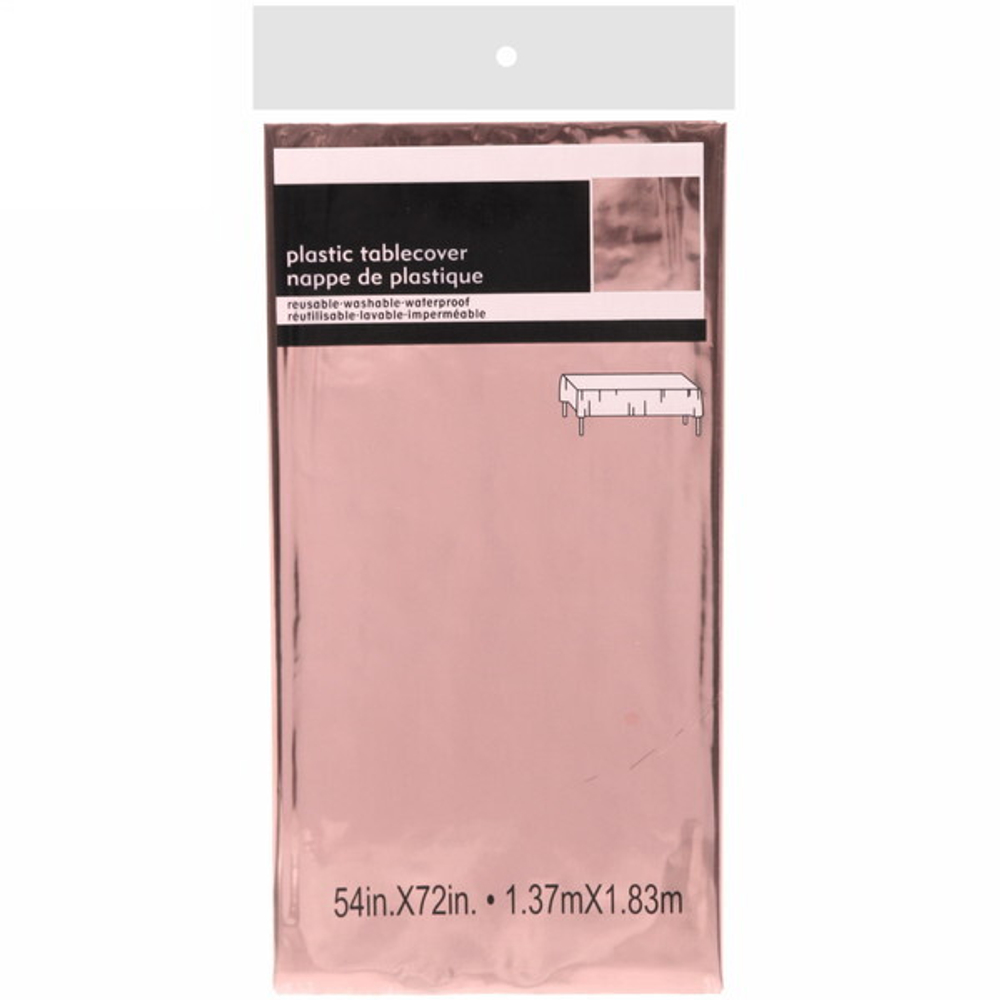 Скатерть фольгированная «Metallica» 137*183см цвет персиковый, пвх