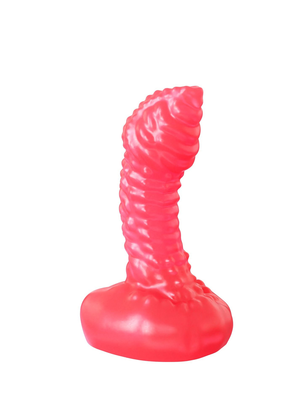 Розовый анальный фаллоимитатор для массажа простаты - 9,5 см.