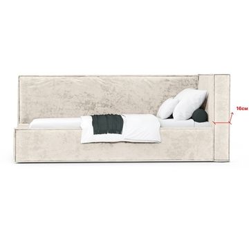 Кровать Bever ПРАВАЯ 140 с  ортопедическим основанием без ПМ -  Nebby 205