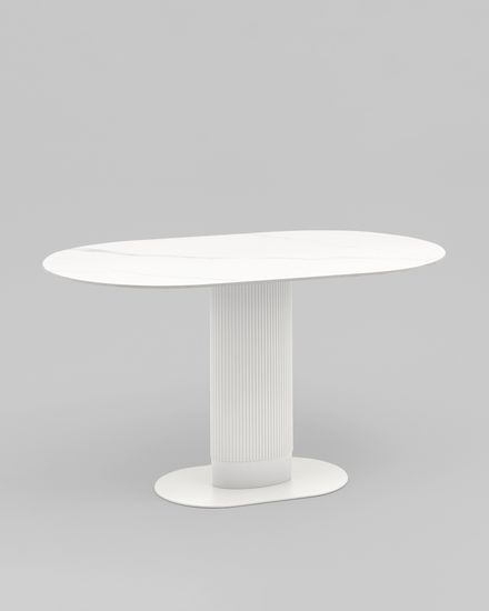 Стол обеденный Snow 130х80 см белый керамика