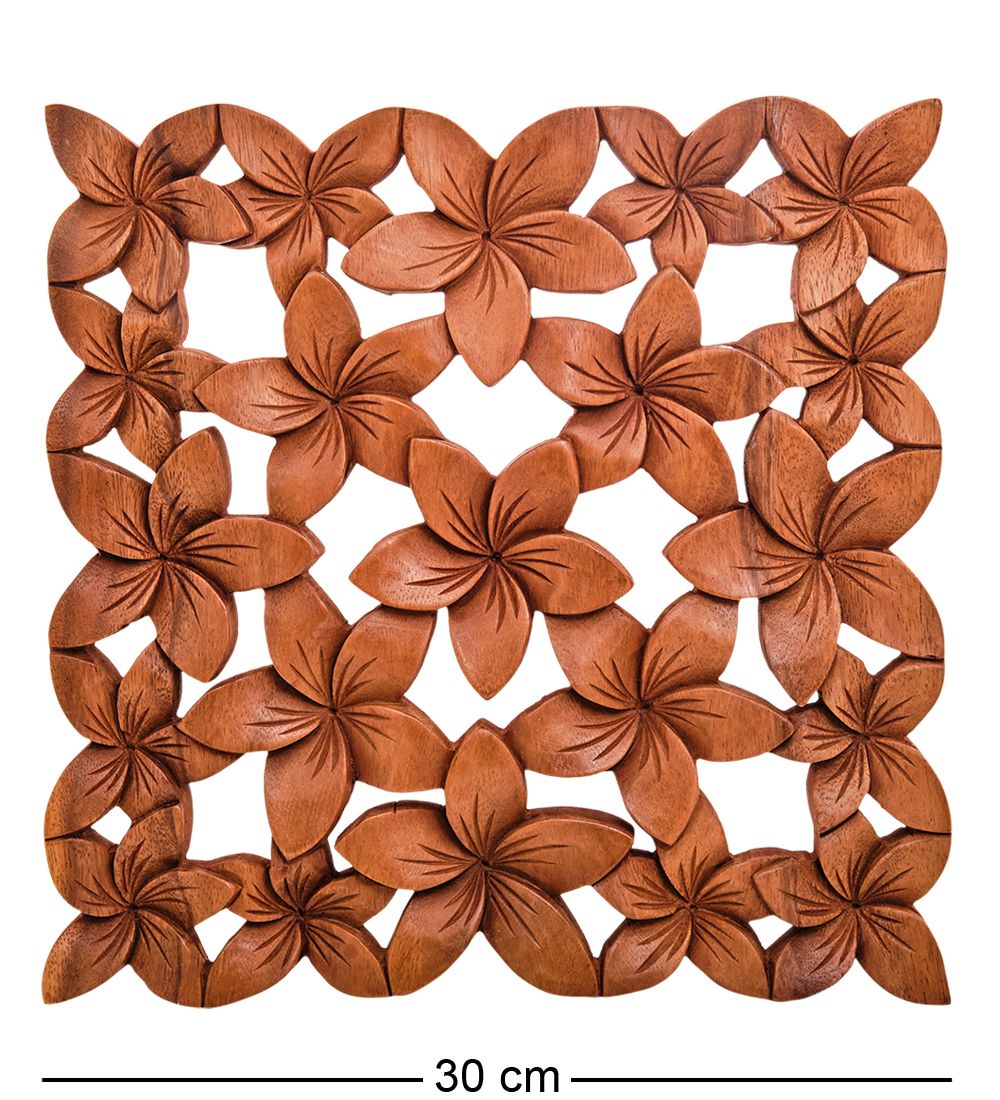 Decor and Gift 17-107 Панно резное «Цветы» (суар, о.Бали)