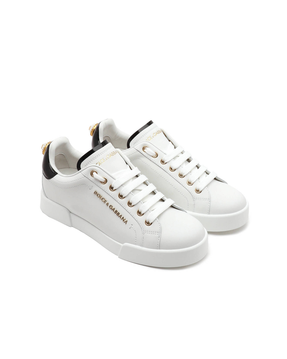 Кожаные кроссовки Dolce & Gabbana - белый(CK1602 AH506)