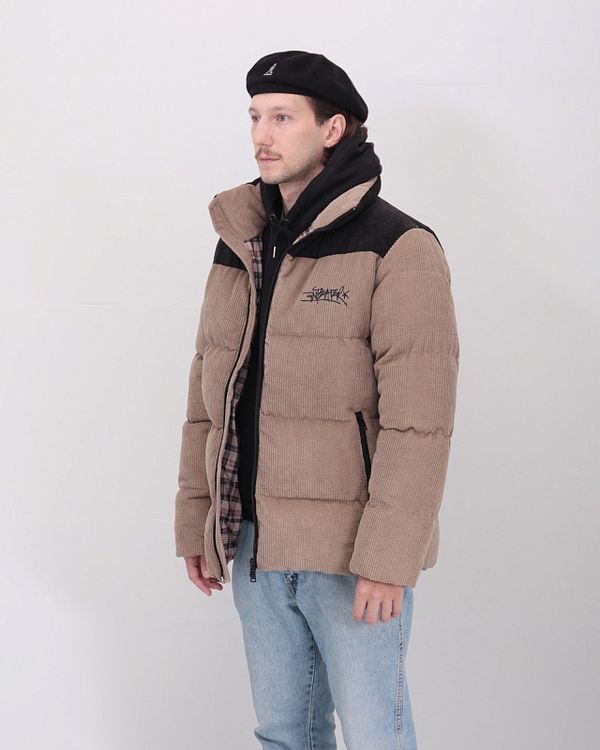 Пуховик Downjacket Velvet Combo Бежевая - фото 4
