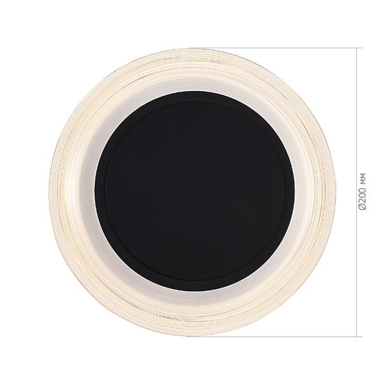 SL6239.401.03 Светильник настенный ST-Luce черный/прозрачный LED 1*7W 3000K FRITTELA