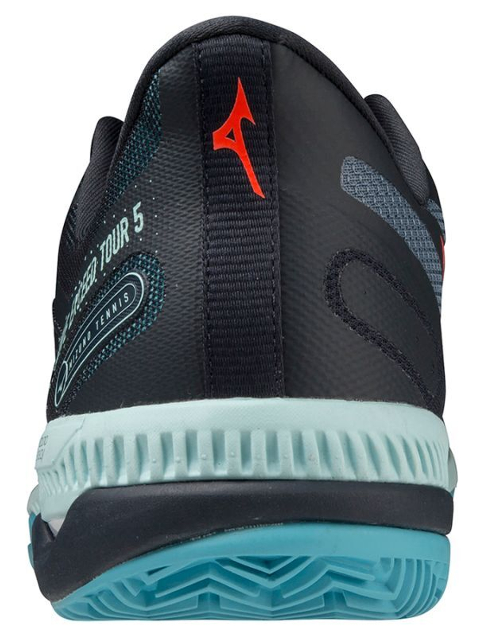 Мужские кроссовки теннисные Mizuno Wave Exceed Tour 5 CC - collegiate blue/soleil/tanager turquoise