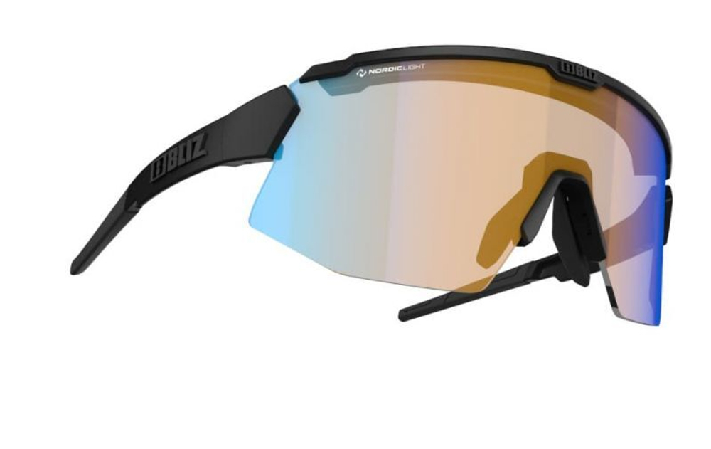 Очки BLIZ BREEZE Nordic Light Coral: Orange w blue multi (Brown with silver mirror), Matt Black
