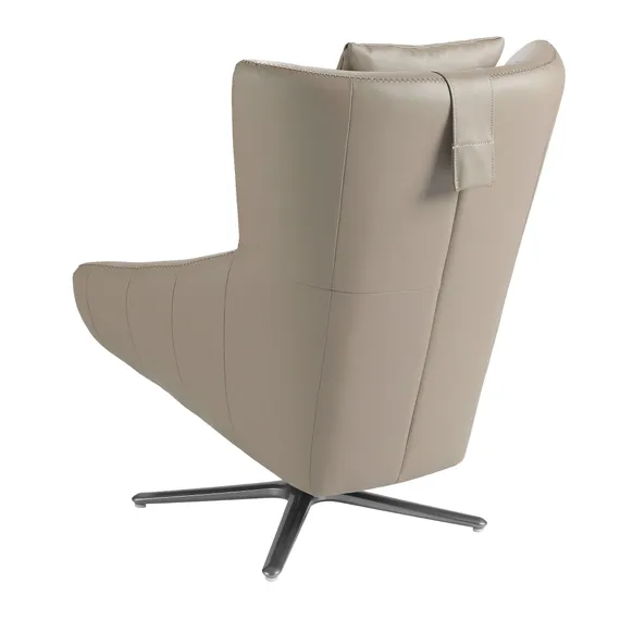 Крутящееся кресло Angel Cerda 5044, бежевая кожа