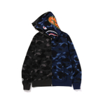 A Bathing Ape Color Camo 1 2 Shark Full Zip Худи черный синий