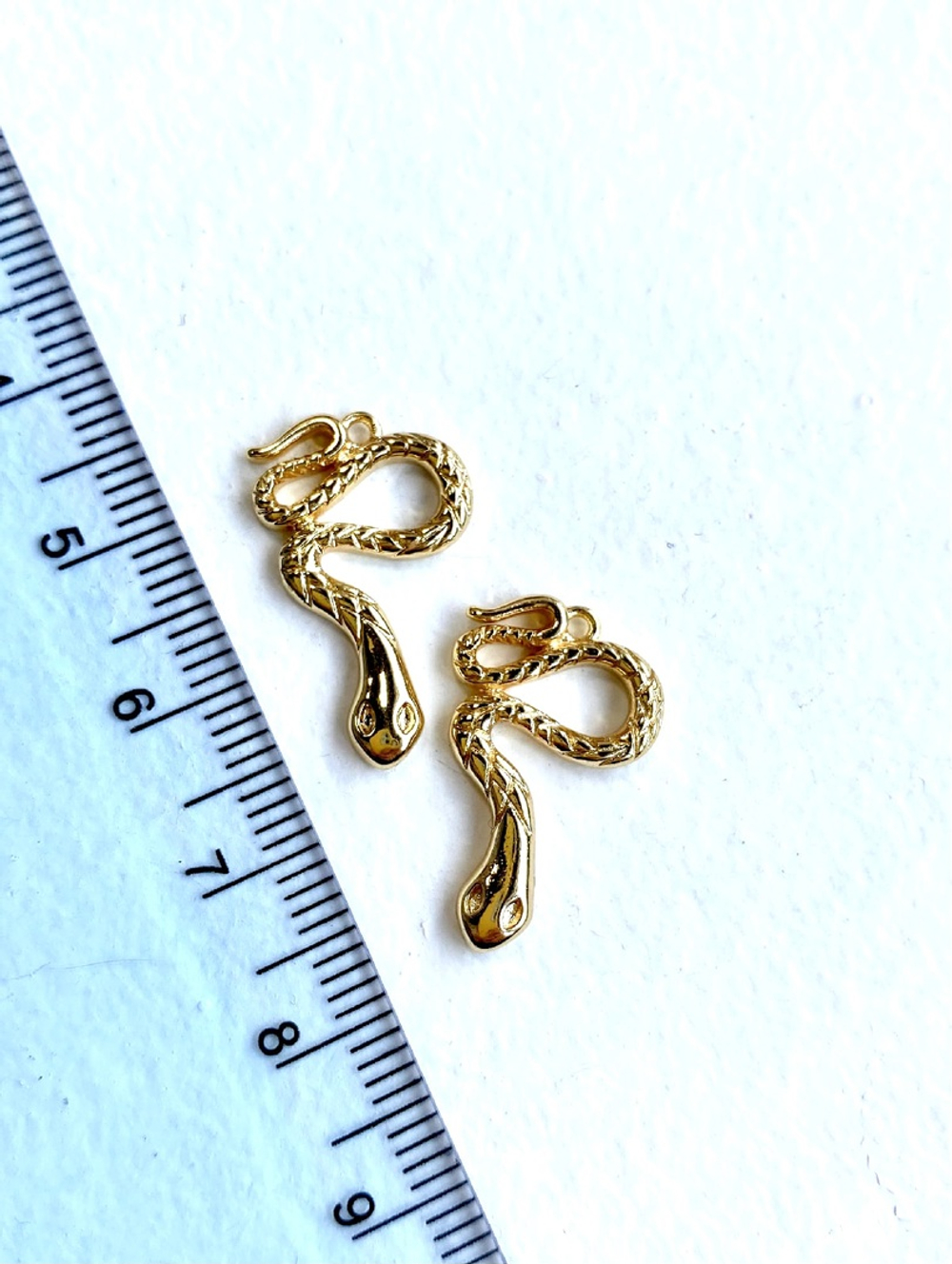 27437-1 Подвеска "Змея", 22*12мм, позолота