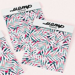 Ткань кулирная гладь очаровательный цветочный принт