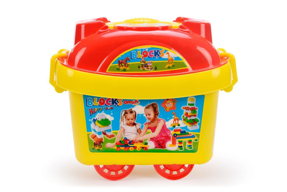 Конструктор в контейнере BLOCKS №58. Артикул Арт.№025(в наборе58 деталей конструктора, контейнер, к