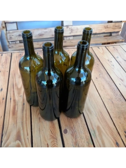 Бутылка стеклянная 0,75 л, 750 мл 6 штук + пробки