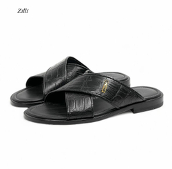 Шлепанцы Zilli из кожи крокодила
