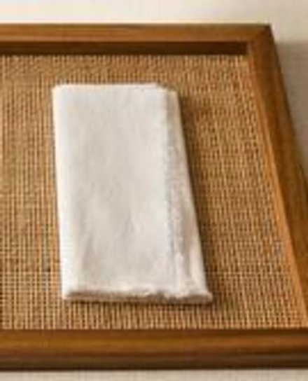 ZARA HOME ДЕРЕВЯННЫЙ ПОДНОС ИЗ РОТАНГА, КОРИЧНЕВЫЙ