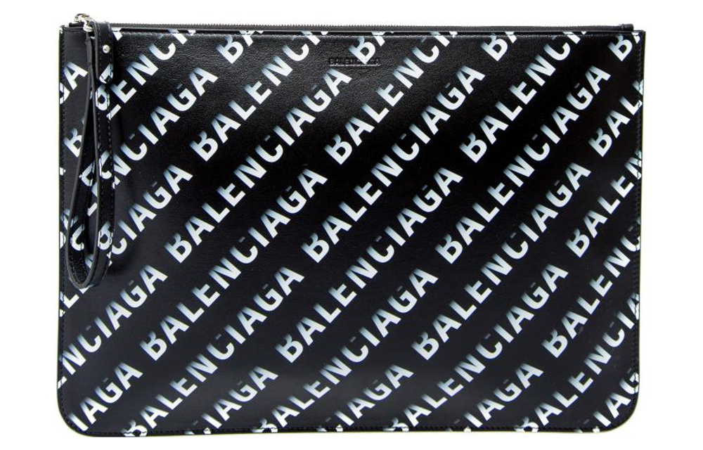 Balenciaga Lambskin Clutch Men"s Black