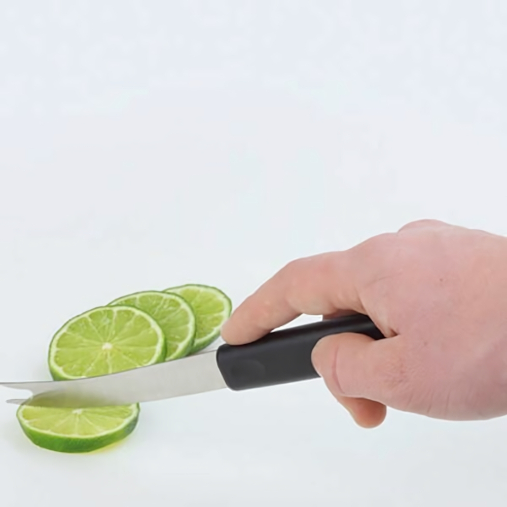 Нож барный;сталь нерж.,полиамид;,L=221/111,B=21мм;серебрист.,черный (Цвет: серебристый)