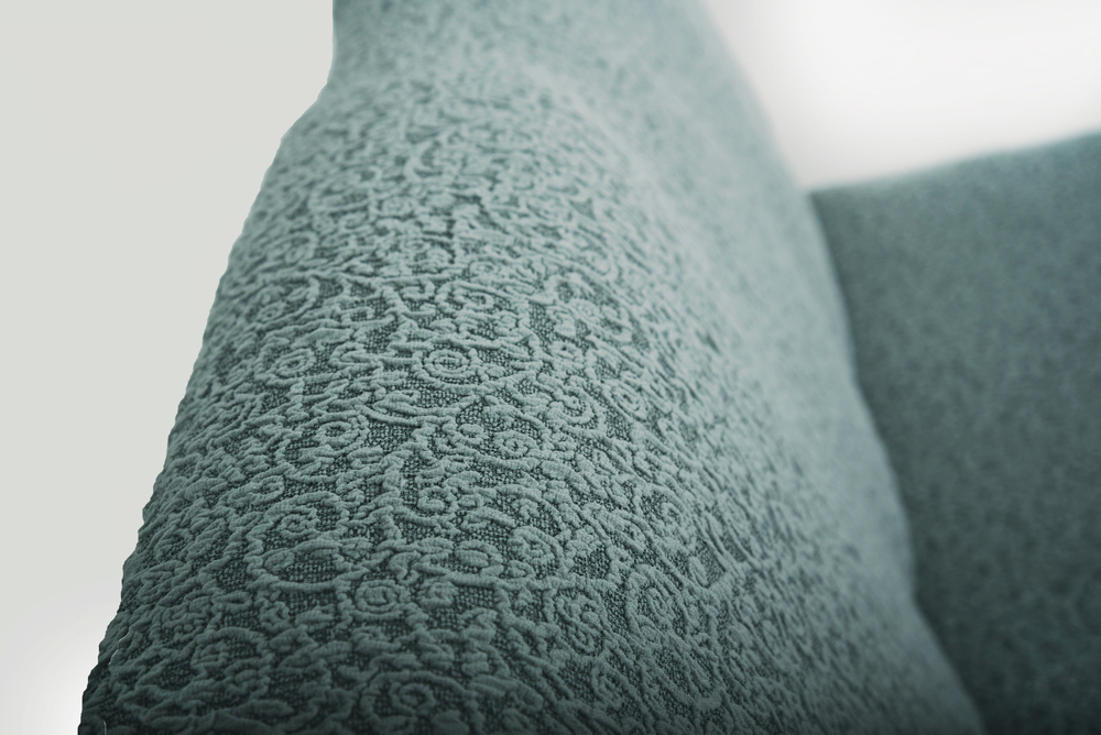 Чехол на кресло с оборкой Жаккард, цвет Серый