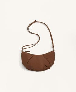 OYSHO Стеганая мини-сумка с плечевым ремнем, кофейный