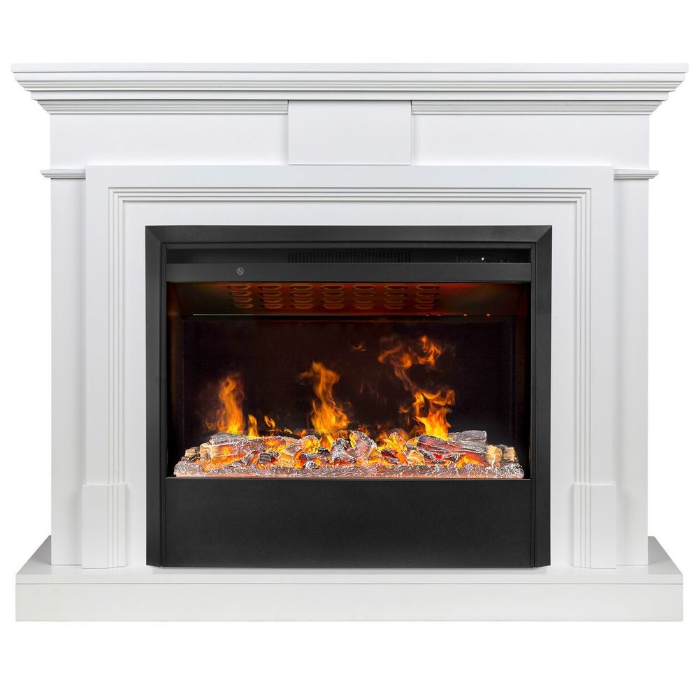 Электрокамин RealFlame Marco 25,5/26 WT белый с очагом 3D Helios 26 SBG