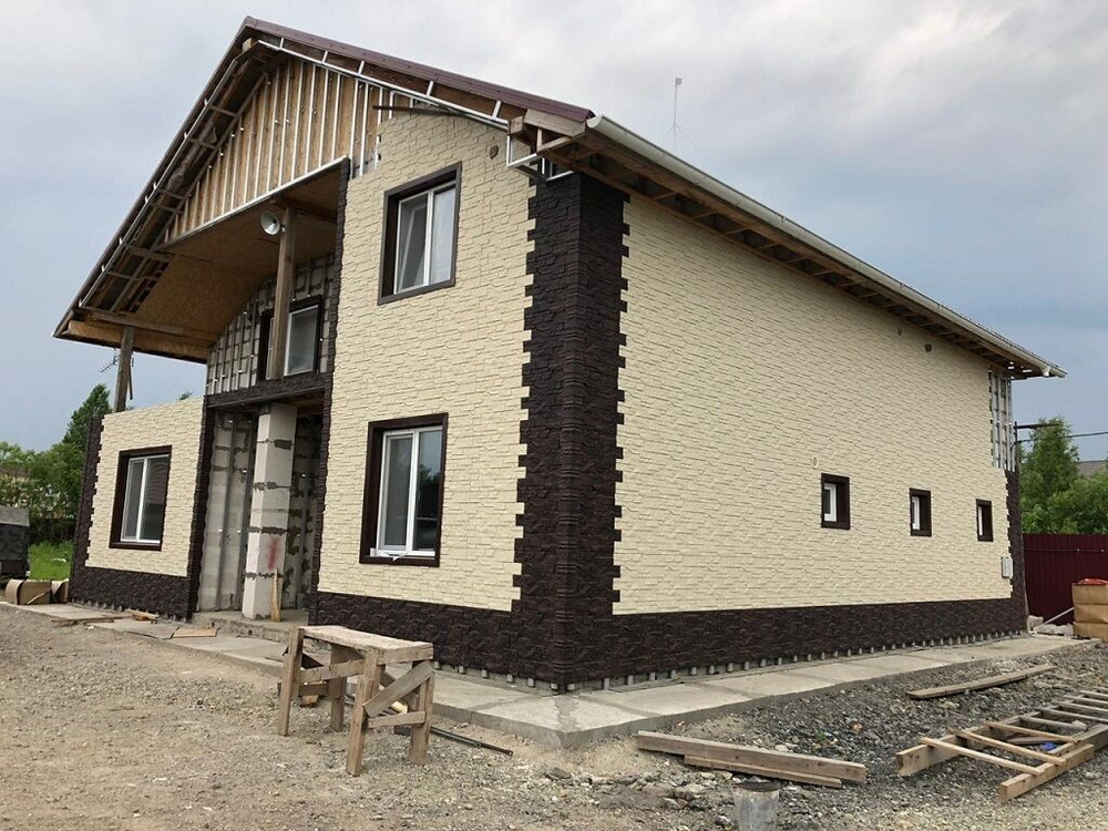 Фасадная панель АП Камень Шотландский Милтон (0,795х0,591х0,026 м) 0,47 м2