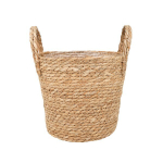 Кашпо плетеное "Сафари" с ручками, 2,5л внешний размер Д175 Ш175 В160, натуральный