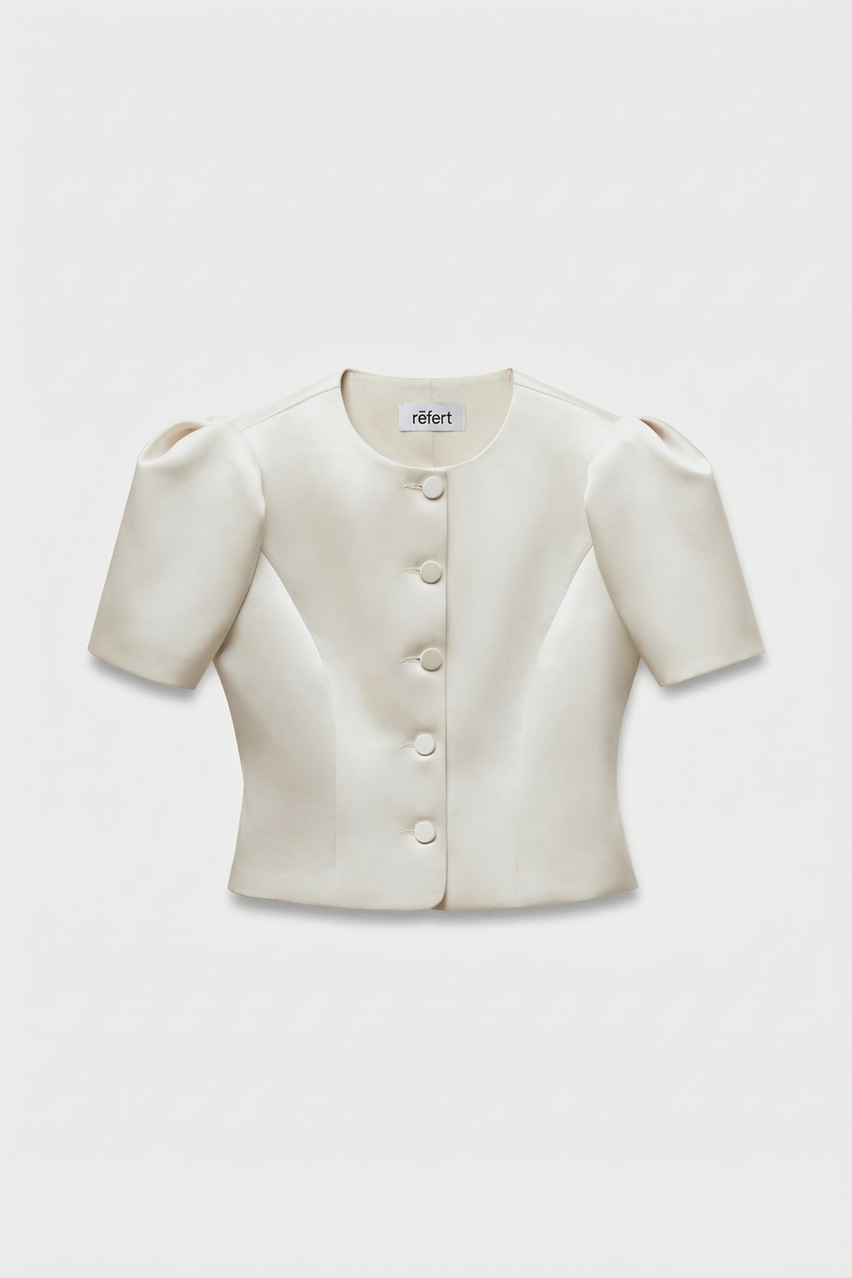 Жакет с объемными рукавами из сатина