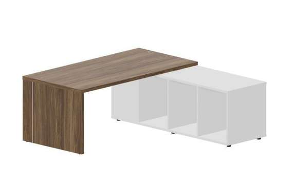 Стол на опорной сервисной тумбе (правый) 180(+0/15/30)х180х73.5см