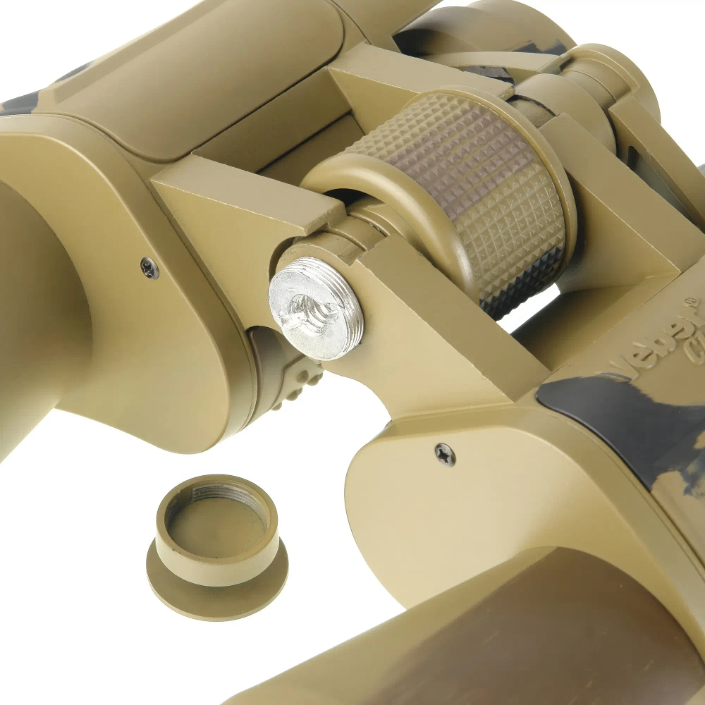 Бинокль Veber Classic БПШЦ 15x50 VRWA камуфляж - крупный план фокусировочного механизма