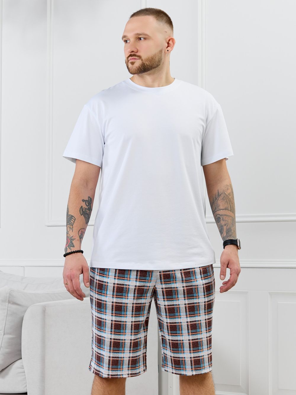 Шорты мужские Тор-2.1 Виотекс КЛЕТКА РАЗНОЦВЕТНАЯ