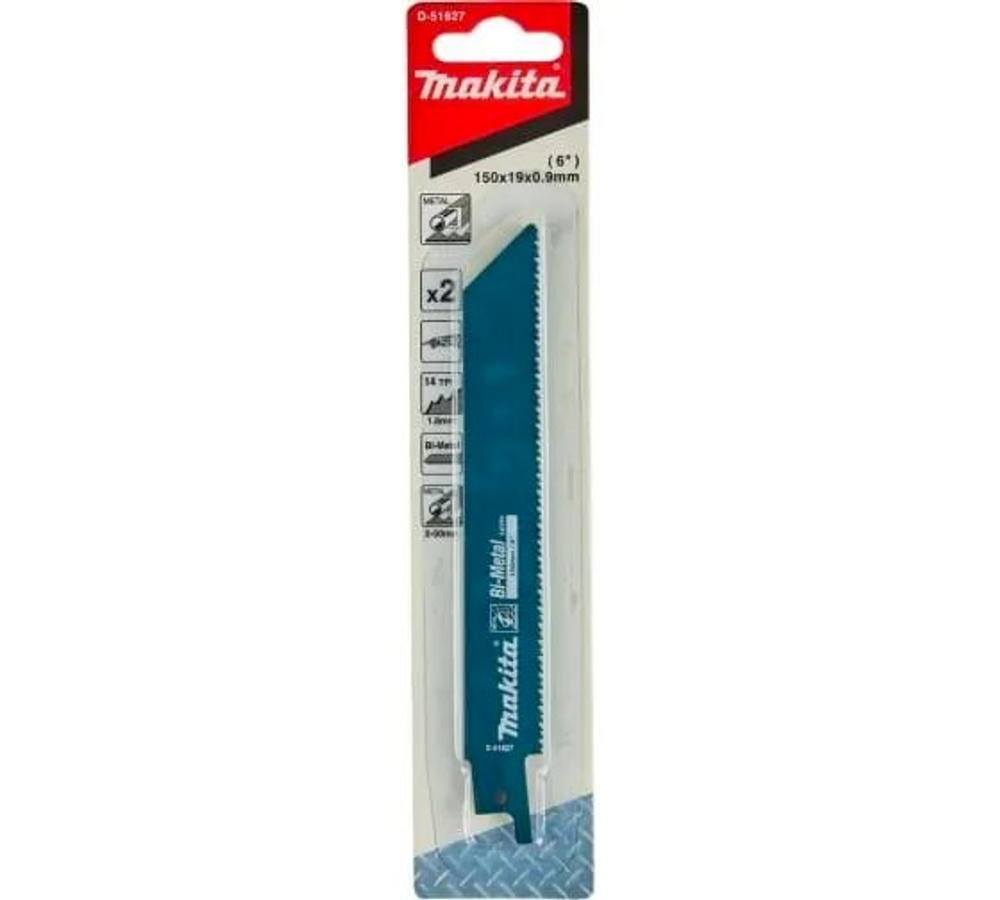 Сабельная пилка для металла Basic 150x0,9x14TPI, 2 шт. Makita D-51627