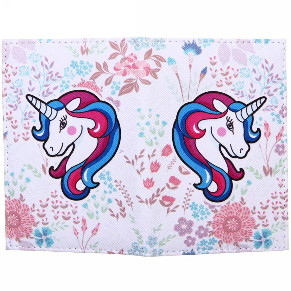 Обложка на паспорт «Travel», Красочный Единорог, 9,5*13см