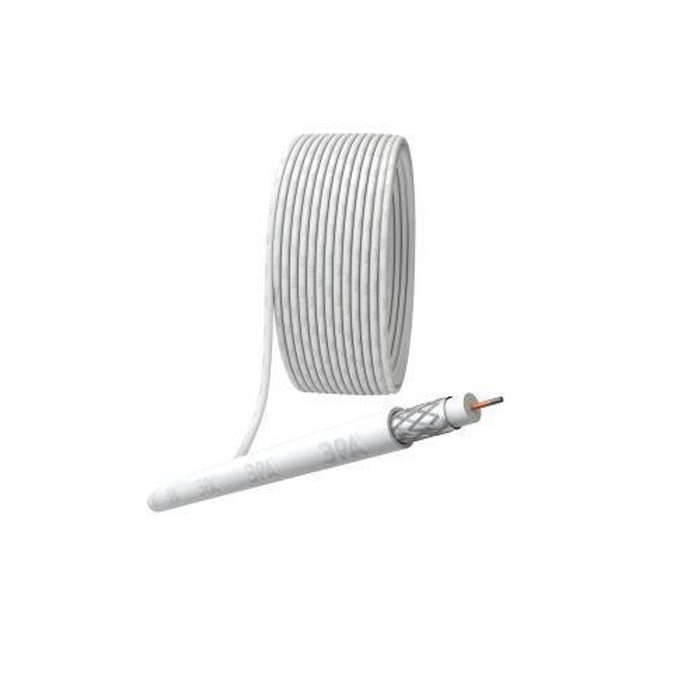 Кабель коаксиальный RG-6U 75 Ом CCS/(оплетка Al 32%) PVC бел. (уп.100м) Simple Эра Б0044595
