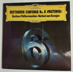 Винтажная виниловая пластинка LP Beethoven Бетховен, Herbert von Karajan,Симфония №6 Sinfonia No. 6 Pastoral (Spain 1977)
