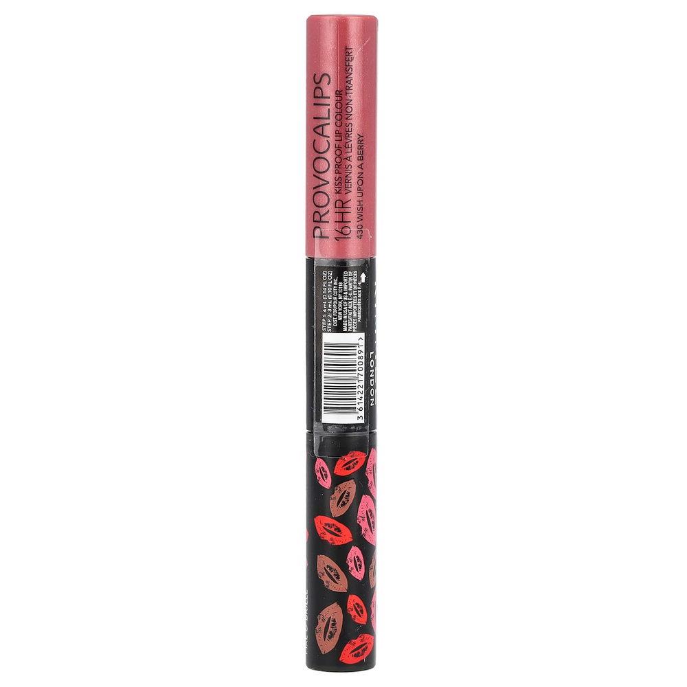 Rimmel London, Provocalips, 16HR Kiss Proof Lip Color, 430 Wish Upon a Berry, 4 мл (0,14 жидк. унц.)