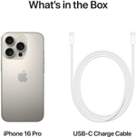 Смартфон Apple iPhone 16 Pro, 512GB, Natural Titanium (натуральный титан), nanoSIM+eSIM