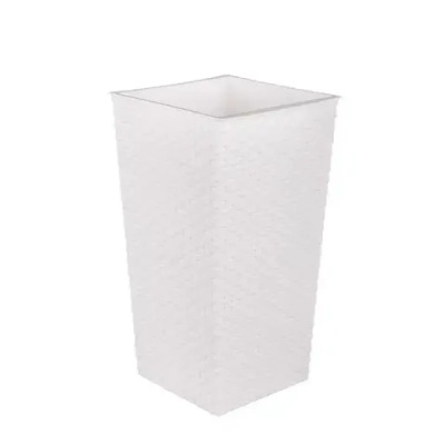 Кашпо напол. Ротанг со вставкой (230х415мм) (белый) (комплект 5 шт)