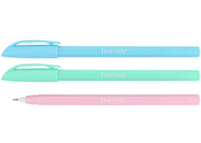 Ручка шарик. масл. 0,7мм. "Spin" синяя, корпус ассорти (Darvish)