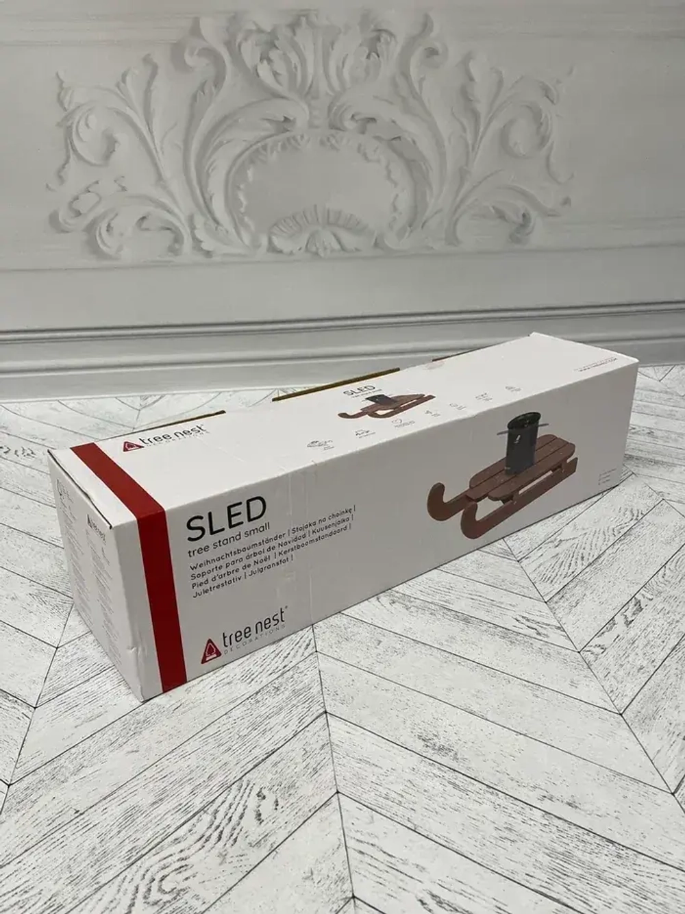 Подставка для натуральных елок Санки деревянные 54,5х31х24 см., Christmas DeLuxe (89822)