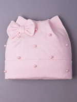 Шапка для девочки осенняя с бусинами