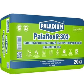 Ровнитель для пола Paladium ParaflooR-303 гипсовый самовыравнивающийся 20 кг