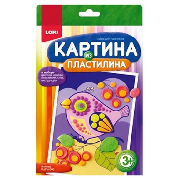 Plastilindən şəkil Lori Птичка