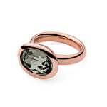Кольцо Qudo Tivola Black Diamond 16.5 мм 631283/16.5 BW/RG