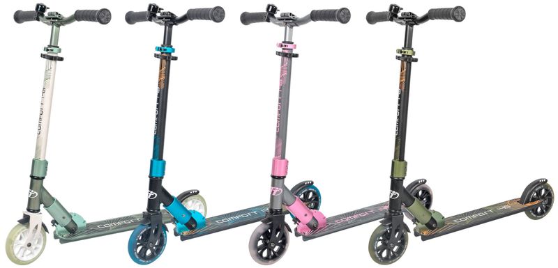 Складной самокат Tech Team Comfort 145R LUX для ребенка от 7 лет