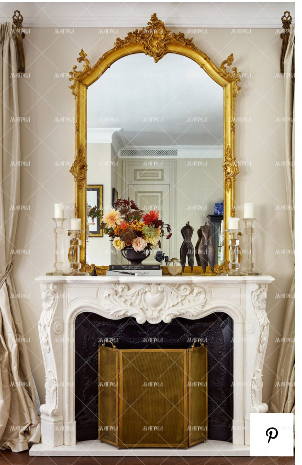 карниз латунный для штор красивый бронза матовая