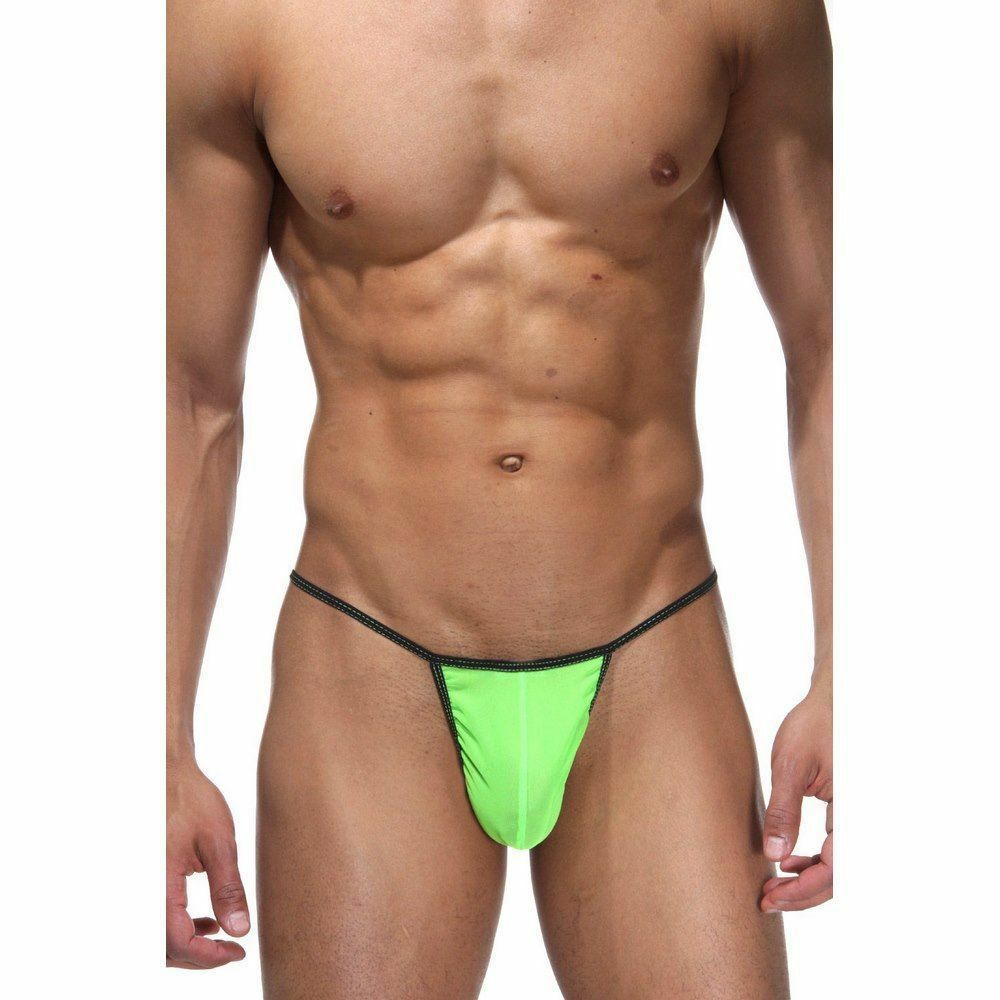Мужские трусы стринги зеленые Cosmos Colors NN01GS