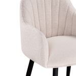 Стул на металлокаркасе Woodville Халли lamb 19, черный, ножки черные