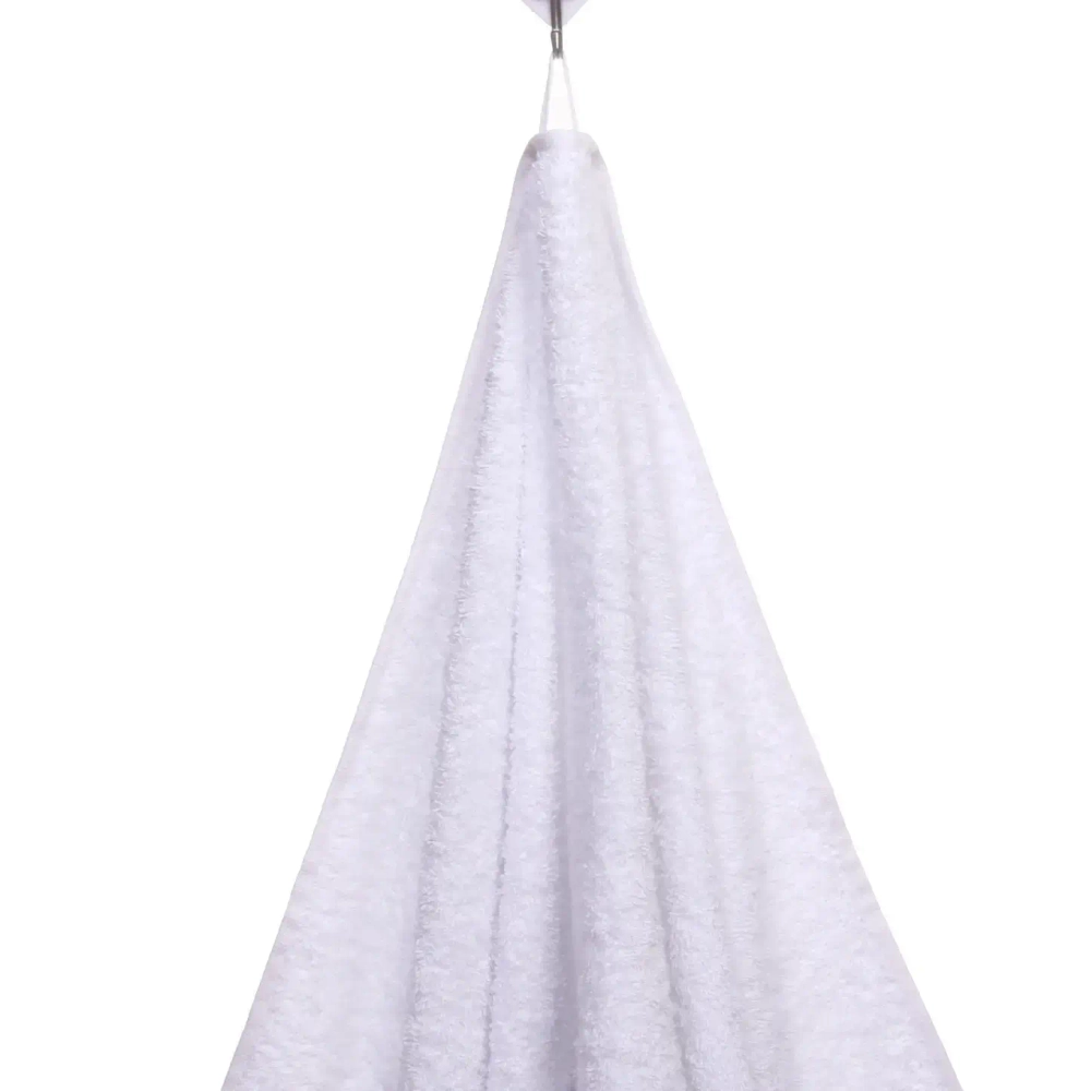 Полотенце махровое 100*150см «LUNA» цвет белый 01000 плотность 360гр/м2 с петелькой-подвесом